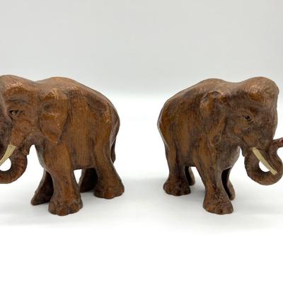 1950-1960s Hand Painted Elephant Statues