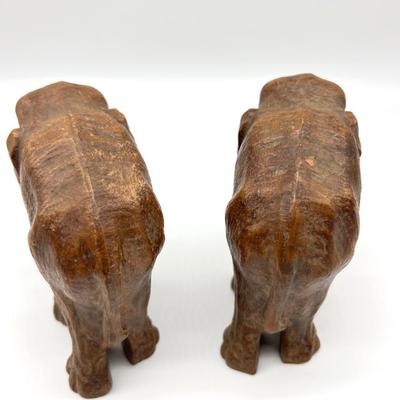 1950-1960s Hand Painted Elephant Statues