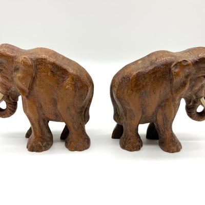 1950-1960s Hand Painted Elephant Statues