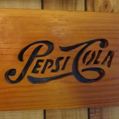 Wood Pepsi Cola Sign - A