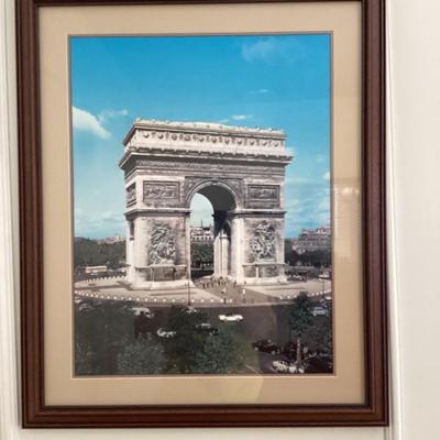 Beautifully framed Arc de Triumph monument print