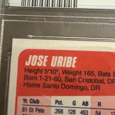 1990 Fleer - #74 Jose Uribe Error