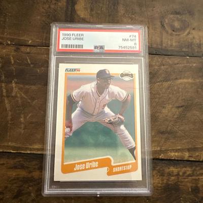 1990 Fleer - #74 Jose Uribe Error