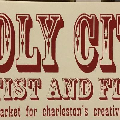Holy City Artist and Fleas an Open Market for Charleston's Creative Community by Charleston's own Chuck Keppler-Vintage Poster...