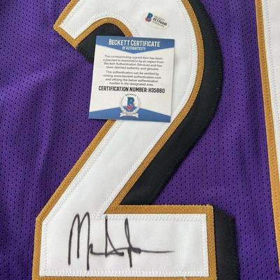 Mark Ingram Autographed/Signed Jersey Beckett COA Baltimore Ravens
