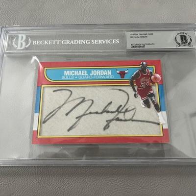 Michael Jordan Autograph 1 of 1 Custom Card Slabbed by Beckett