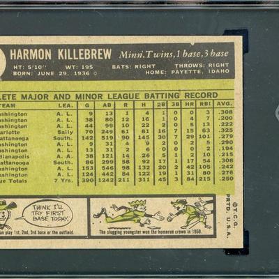 1961 TOPPS HARMON KILLEBREW - HALL OF FAMER