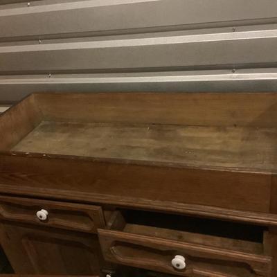 American Antique Dry Sink Style Cabinet, oak, dove tail, 43" L 20" depth 35"H