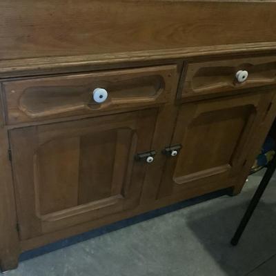 American Antique Dry Sink Style Cabinet, oak, dove tail, 43" L 20" depth 35"H