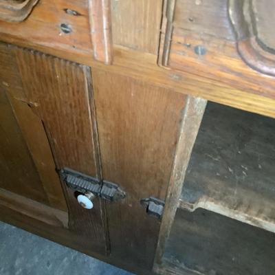 American Antique Dry Sink Style Cabinet, oak, dove tail, 43" L 20" depth 35"H