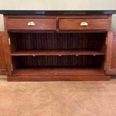 Rustic Solid Wood Custom Cabinet ~ With Granite Top