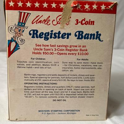 Uncle Samâ€™s 3-Coin Register Bank & More Coin Banks (UB-RG)