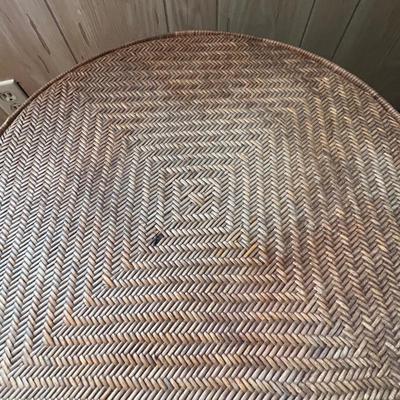 Pair of Small Matching Wicker Tables (UB-RG)