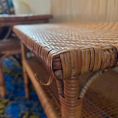 Pair of Small Matching Wicker Tables (UB-RG)