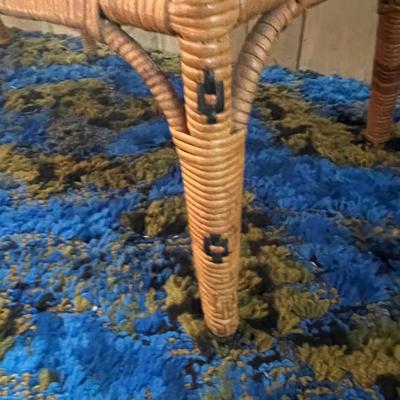 Pair of Small Matching Wicker Tables (UB-RG)