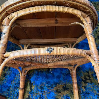 Pair of Small Matching Wicker Tables (UB-RG)