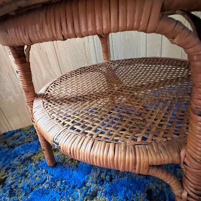 Pair of Small Matching Wicker Tables (UB-RG)