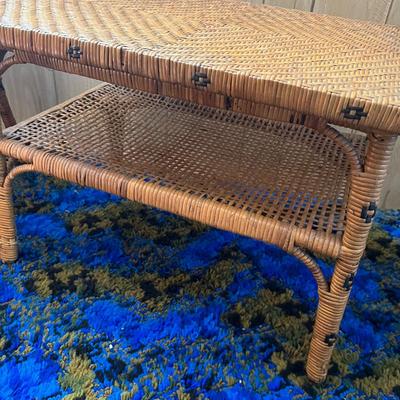 Pair of Small Matching Wicker Tables (UB-RG)