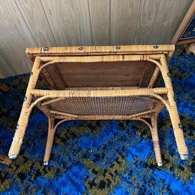 Pair of Small Matching Wicker Tables (UB-RG)