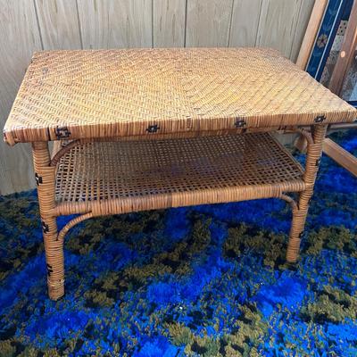 Pair of Small Matching Wicker Tables (UB-RG)