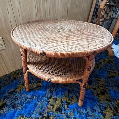 Pair of Small Matching Wicker Tables (UB-RG)