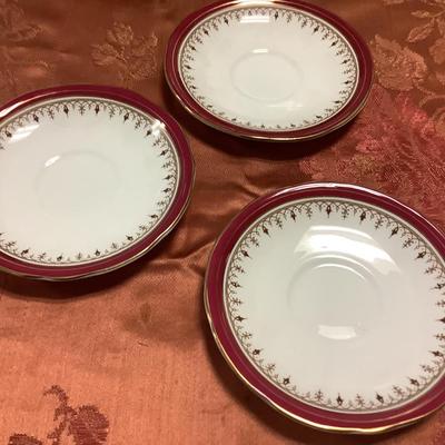 Aynsley England Durham Bone China 3 saucers 5.5"