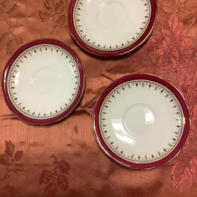 Aynsley England Durham Bone China 3 saucers 5.5"