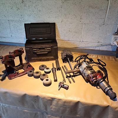 Vintage Hall Manufacturing Model ES Valve Seat Grinder + More  (WS2-JS)