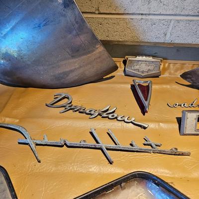 Vintage Auto Emblems, Insignias + Assorted Mirrors (WS2-JS)