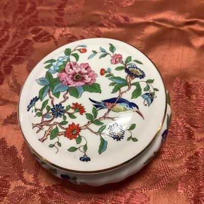 Aynsley England Pembroke Fine English Bone China Pagoda Pin Trinket Box with lid