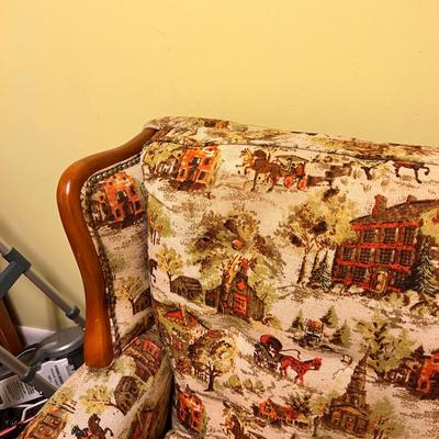 Vintage Wood Frame Arm Chair