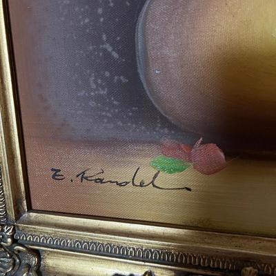 Washstand & Oil Painting In Ornate Gilded Frame (UB-RG)