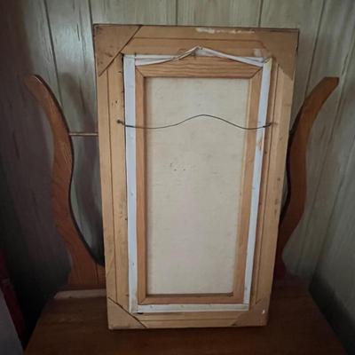 Washstand & Oil Painting In Ornate Gilded Frame (UB-RG)