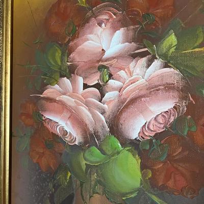 Washstand & Oil Painting In Ornate Gilded Frame (UB-RG)