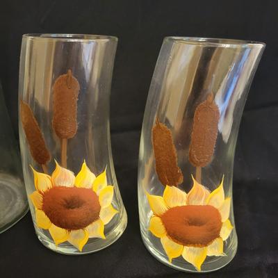 Hand Painted Pitcher and Glasses (DR-KD)