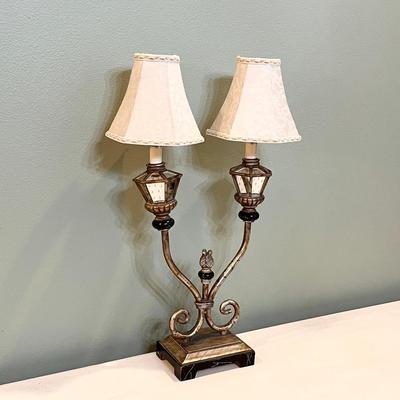 Double Mirrored Candelabra Table Lamp