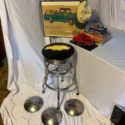 Chevrolet Swivel Bar Stool & Chevy Truck Collectibles (UB-RG)