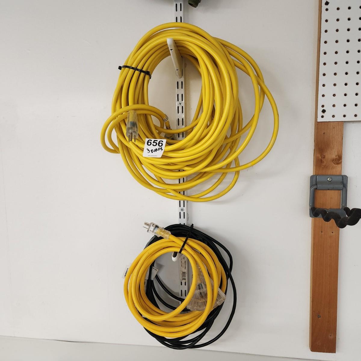 Lot of 3 Extensions cords 1 with 3 plugs