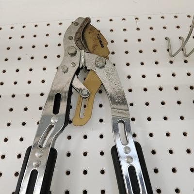 Lot of 3 Fiskars Pruner , 22" Hedge Shears , Power Stroke Pole Pruner