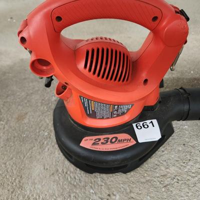 Black & Decker  230MPH Electric LeafHog Blower  Vac Tested working.