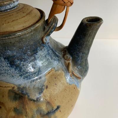 Handmade Teapot Pottery Signed