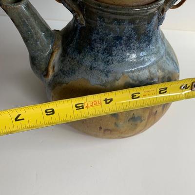 Handmade Teapot Pottery Signed