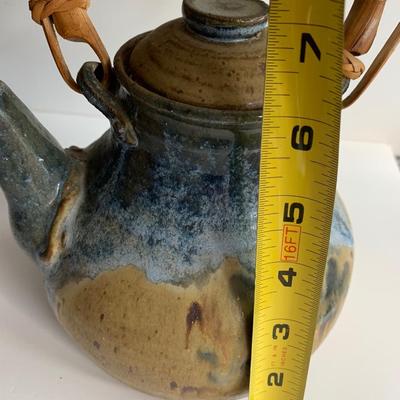 Handmade Teapot Pottery Signed