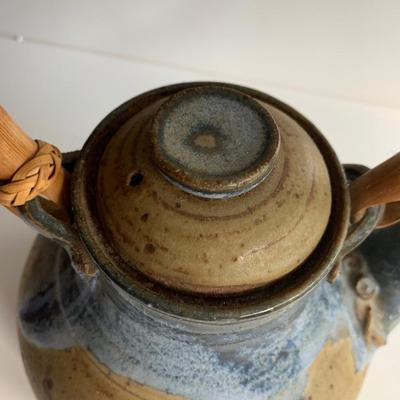 Handmade Teapot Pottery Signed