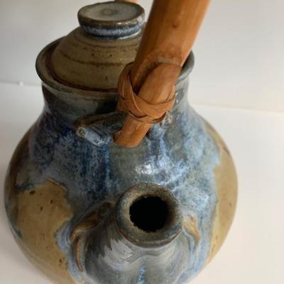 Handmade Teapot Pottery Signed