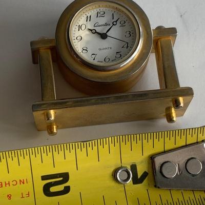 Miniature Brass Clock