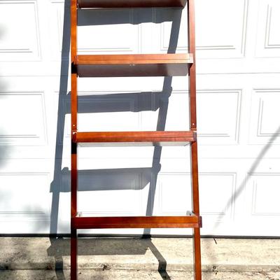 Pair Cherrywood Ladder Bookshelfâ€™s