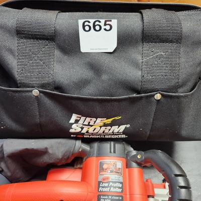 Back & Decker Corded Drill DR220G and Dragster Sander with Fire Storm Tool Bag