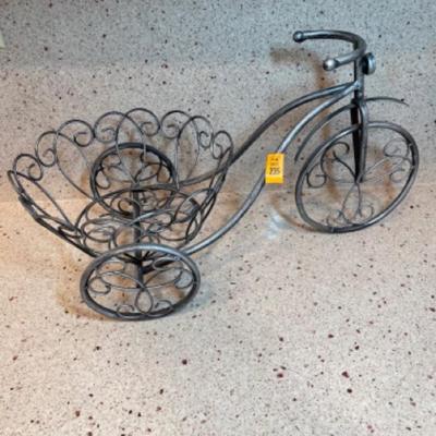 Metal bicycle plant stand
