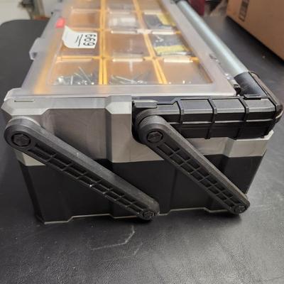 Keter Cantilever Storage Organizer or  Tool Box Loaded with Fasteners